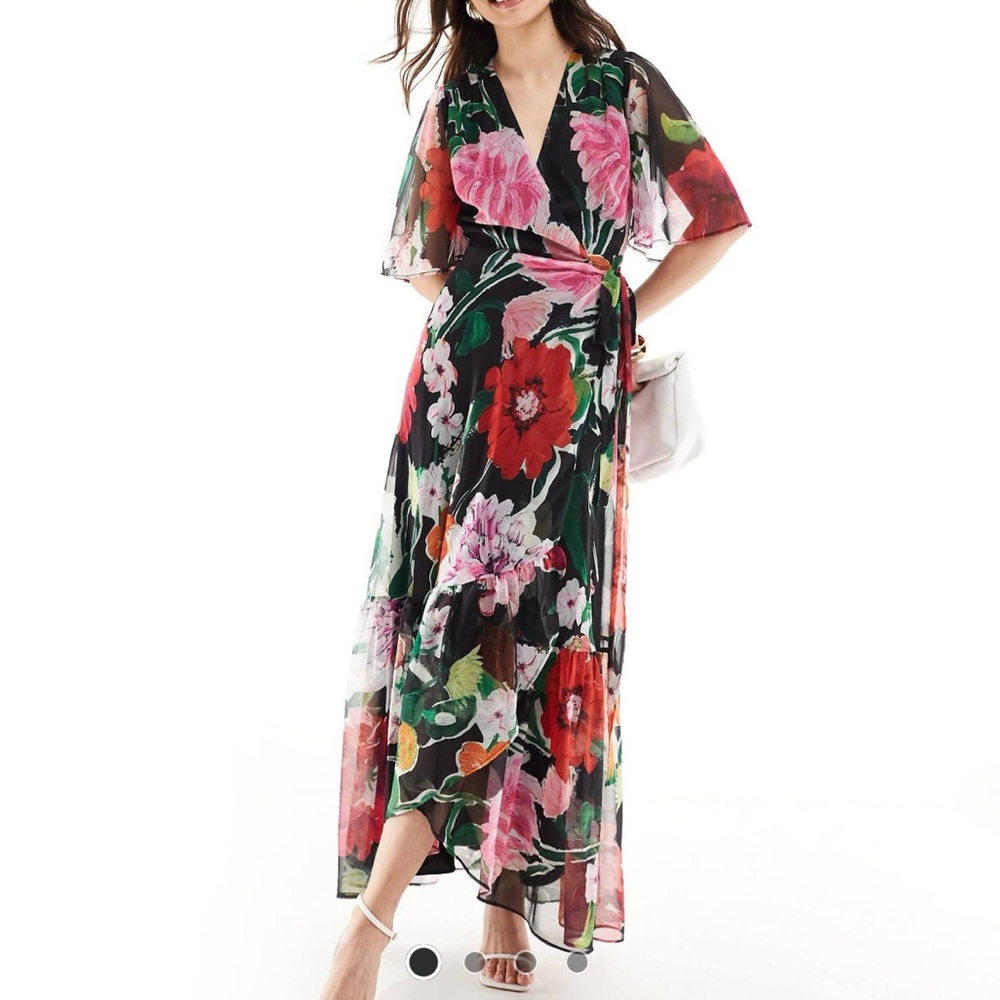 Floral Wrap Maxi Dress